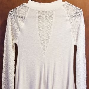 Pretty Free People Intimately, White, Light Long Sleeved Sweater in White, Small